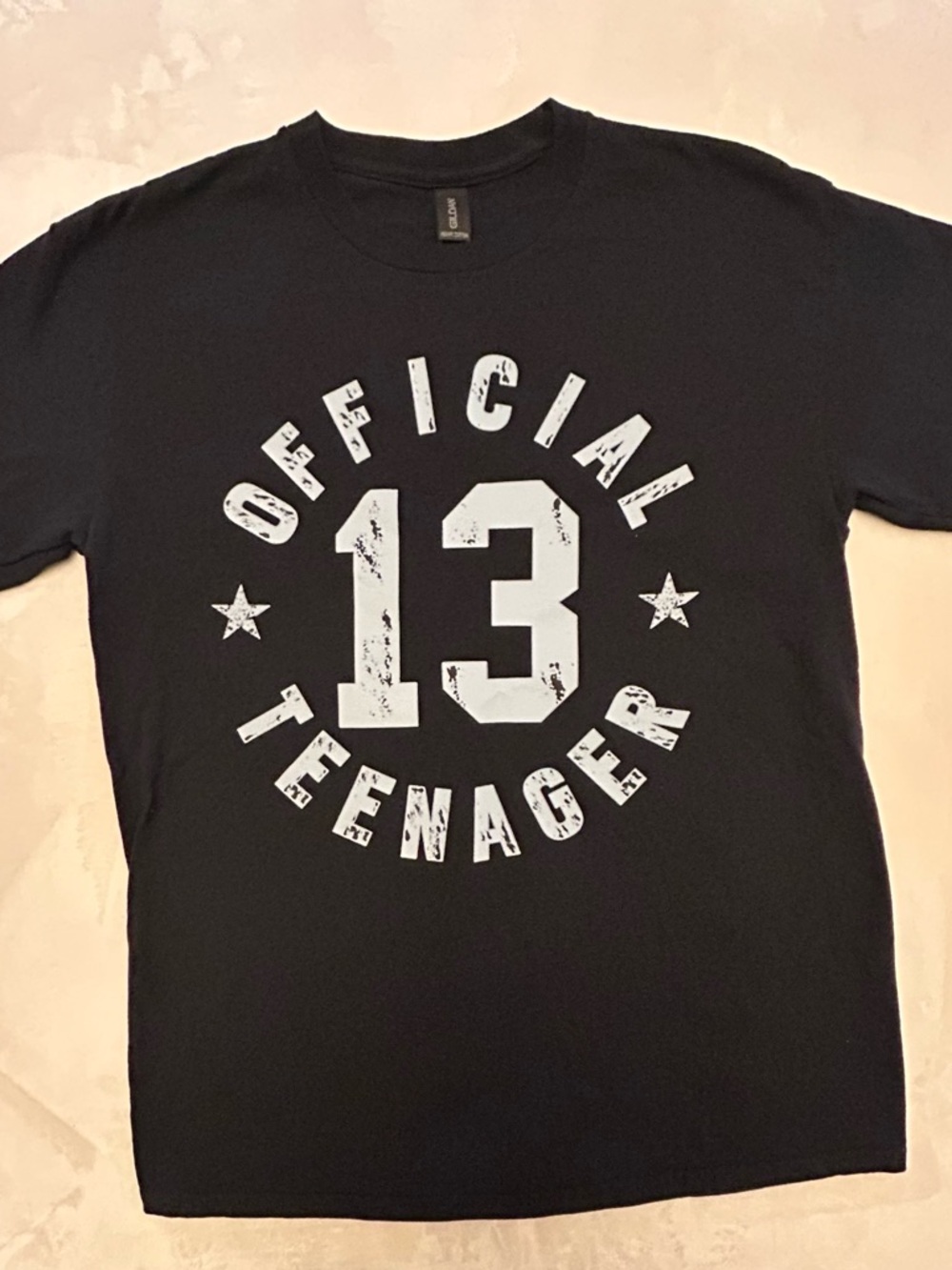 Gildan Black Heavy Cotton Crewneck Tee